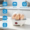 Electric Egg Cooker, 7Egg Capacity MultiFunction Egg Boiler with Auto ShutOff, Measuring Cup & Egg Piercer Included for Soft Hard Boiled Eggs, Steami