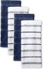 Albany Kitchen Towel 4-Pack Set, Blue Willow/White, 16"x26"