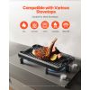 Reversible Grill/Griddle, 14x8.5 inch Pre-Seasoned Cast Iron Griddle, Portable Rectangular Pan with Handle, Family Cookware for Indoor/Outdoor Stove