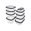 Gray Plastic Microwave Safe Food Storage Container (20 Count)