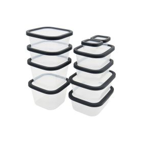 Gray Plastic Microwave Safe Food Storage Container (20 Count)