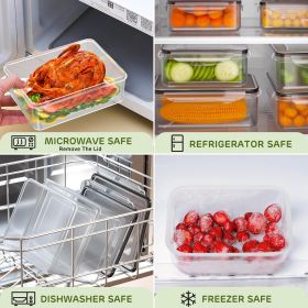 40 PCS Food Storage Containers with Lids Airtight (20 Lids &20 Containers) - Leakproof Meal-Prep Containers for Kitchen Storage Reusable Plastic Micr