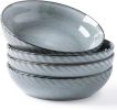8.5'' Large Pasta Bowls, 38 Ounce Stoneware Salad Bowls for Kitchen, Ceramic Serving Bowls With Textured Pattern for Pasta,Fruit, Stews,Noodle, House
