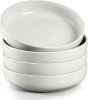 HaWare Pasta Bowls Set of 4, 33oz Large Salad Bowls for Home Kitchen, Ceramic Serving Plates for Soup, Cereal, Scratch-resistant Wide and Shallow Din