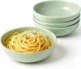 Ceramic Pasta Bowls Set of 4 – 40oz Extra Large Dinner Bowls, Deep Plates Salad Bowl for Eating, Pasta Plates, Stoneware Shallow Bowl Plate Set, Dish