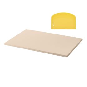 Pizza Stone, 20 x 14 x 0.67 in Rectangular Pizza Stone, Extra Large Baking-Stone with Scraper, 1450Fahrenheit Heat-Resistant Cordierite, for Oven, BB