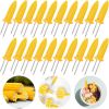 20 Pack 3.54 Inch Large Corn Holders, Stainless Steel Corn on The Cob Holders, Corn on The Grill, Corn on The Cob Skewers with Storage Box for Outdoo