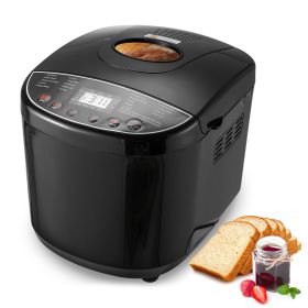 Bread Maker, 19-in-1 2LB Dough Machine, Nonstick Ceramic Pan Automatic Breadmaker with Gluten Free Setting, Whole Wheat Bread Making, Digital, Progra