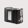 (FST-MBJ-110V)2 Slice Toaster, Quick & Even Results Every Time, Wide Slots Fit Any Size Bread Drop-Down Crumb Tray for Easy Clean Up, Stainless Steel