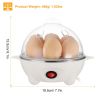 Electric Egg Cooker, 7Egg Capacity MultiFunction Egg Boiler with Auto ShutOff, Measuring Cup & Egg Piercer Included for Soft Hard Boiled Eggs, Steami