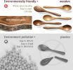7 PCS Small Wooden Spoons, 5.8 Inch Honey Spoons for Tea, Acacia Wooden Honey Teaspoon for Coffee, Little Tiny Wood Spoons, Bamboo Table Spoon for st