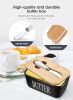 Butter Dish with Lid: Large Butter Dish for Countertop - Ceramic Butter Keeper Container with Knife and High-Quality - Silicone Sealing Butter Box fo