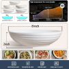Pasta Bowls 32oz, Ceramic Large Salad Bowls 8 inch, Soup Bowls Set of 4, White Serving Bowls for Entertaining, Wide Shallow Dinner Bowls Plates, Micr