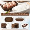 5pcs Bulk Rustic Wood Dough Bowls - Hollow Vessel for Wedding DIY Crafts, Farmhouse Decor, Candle Making & Fruit Display - & Suitable for Wedding, Ho