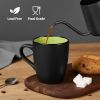 6 Pack Porcelain Coffee Mugs Set, 12 Ounces Ceramic Coffee Mugs, Matte Black Coffee Mug, Restaurant Cups for Coffee, Tea, Cappuccino, Cocoa, Cereal,