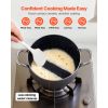 Aluminum Stock Pot, 6-Quart Nonstick Ceramic Coated Pot with Glass Lid, PFOA-Free, PFAS-Free, Compatible with Gas Stoves, Induction Cooktops, Electri
