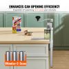 Commercial Can Opener, Heavy-Duty Manual Tabletop Cans Opener for Cans Up to 11.8 in Height, Height-Adjustable Professional Can Openers Fixed with Sc