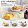 HaWare Pasta Bowls Set of 4, 33oz Large Salad Bowls for Home Kitchen, Ceramic Serving Plates for Soup, Cereal, Scratch-resistant Wide and Shallow Din