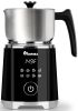 IAGREEA 8-in-1 Large Electric Milk Frother and Steamer, Detachable Frother Maker Machine, Auto Hot & Cold Foam, Easy Knob Control for Latte or Hot Ch