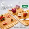 Large Wooden Cutting Board for Kitchen Meal Prep & Serving - Bamboo Cutting Boards with Juice Groove Side Handles, Charcuterie & Chopping Butcher Blo