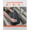 Reversible Grill/Griddle, 14x8.5 inch Pre-Seasoned Cast Iron Griddle, Portable Rectangular Pan with Handle, Family Cookware for Indoor/Outdoor Stove