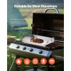 Stainless Steel Griddle, 18x16 inch Universal Flat Top Rectangular Plate, Gas Grill Griddle for BBQ Grill, Teppanyaki, Portable Family Cookware with