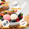45 Seconds Fast Warm Electric Ice Cream Scoop, Self-Heating Rechargeable Ice Cream Spoon Non-Stick Smooth Round Scoops, IP66 Waterproof Ergonomic Han