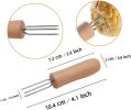 Stainless Steel Corn Holders - 8 Pack with Wooden Handle, Perfect for Grilling, Roasting, and BBQ