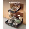 Pull Out Cabinet Organizer, 2 Pack Expandable Width (12.2"-18.9"), 20.47" Deep Pull Out Drawers for Cabinets, Sliding Drawer for Kitchen Pantry Cabin