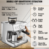 Semi-automatic Coffee Grinder and Brewer Combo, 15 Bar Dual Boiler Grinding, 58mm Tamper, 30-level Grinding Settings, 250g Bean Hopper, Equipped with