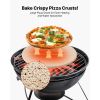 Pizza Stone, 15 in Round Pizza Stone, 0.67 in Large Cordierite Baking-Stone with Metal Peel, Scrape, 1450Fahrenheit Heat-Resistant Cooking Stones, fo