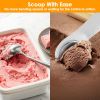 45 Seconds Fast Warm Electric Ice Cream Scoop, Self-Heating Rechargeable Ice Cream Spoon Non-Stick Smooth Round Scoops, IP66 Waterproof Ergonomic Han