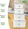 4 PCS Fruit Storage Containers for Fridge with Removable