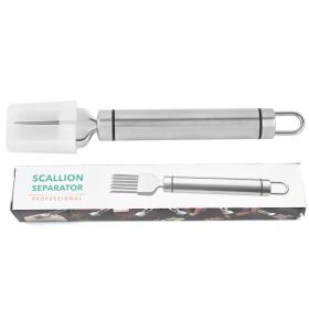 304 Stainless Steel Onion Cutter; Kitchen Accessory; Chopping Green Onion; Veggie Chopper; Multifunctional Scallion Cutter (Color: Style 2)