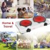 Infrared Dual Burner Hot Plate - 1000W & 800W  Glass Plates, Quick/Even Heating, 302-1022 Stepless Temp, Auto Shut-Off, Compatible with Flat-Bottom C