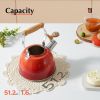 Tea Kettle, Tea Pot with Cool Touch Ergonomic Handle, Teapot Food Grade Stainless Steel, Tea Kettle Stovetop, Kettle Teapot, Whistling Tea Kettle, Sm